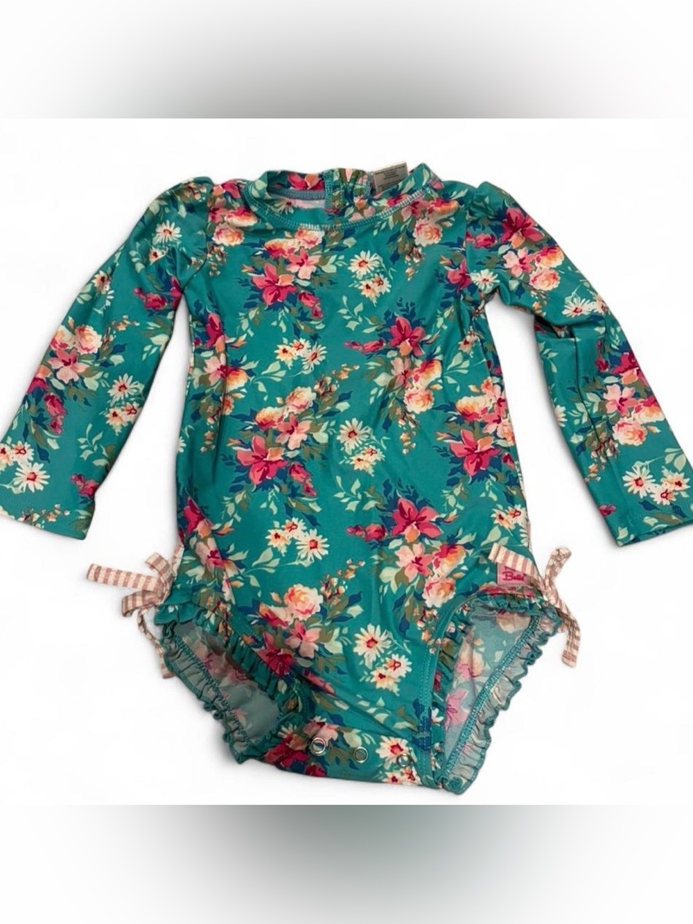 RuffleButts 2T Floral Long sleeve Girls Swimsuit